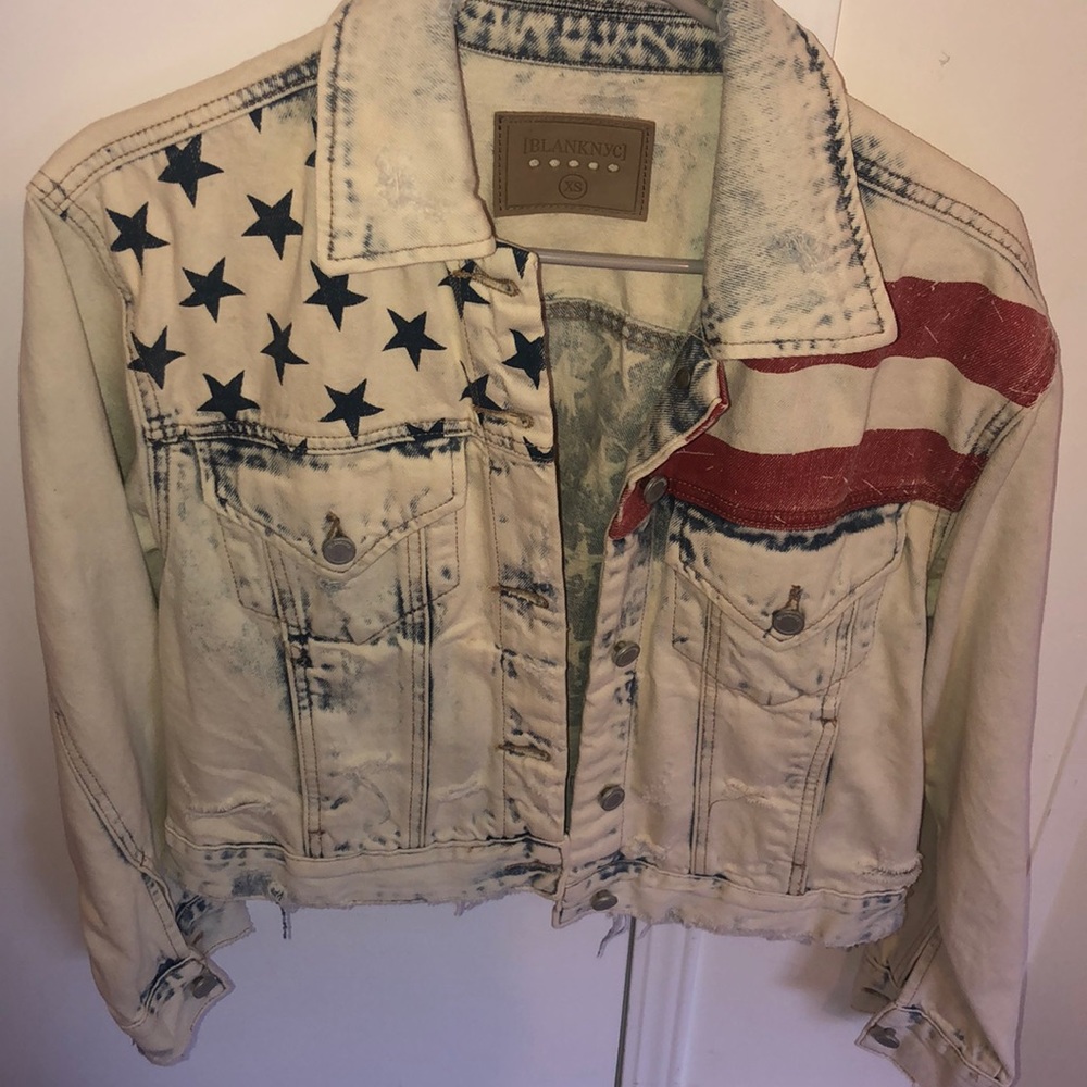 Blank NYC American flag denim jacket